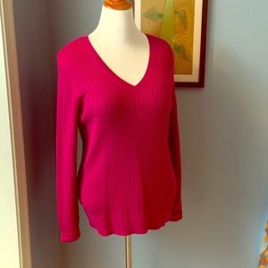 Classic Lands’ End Cable-knit Sweater ex Large